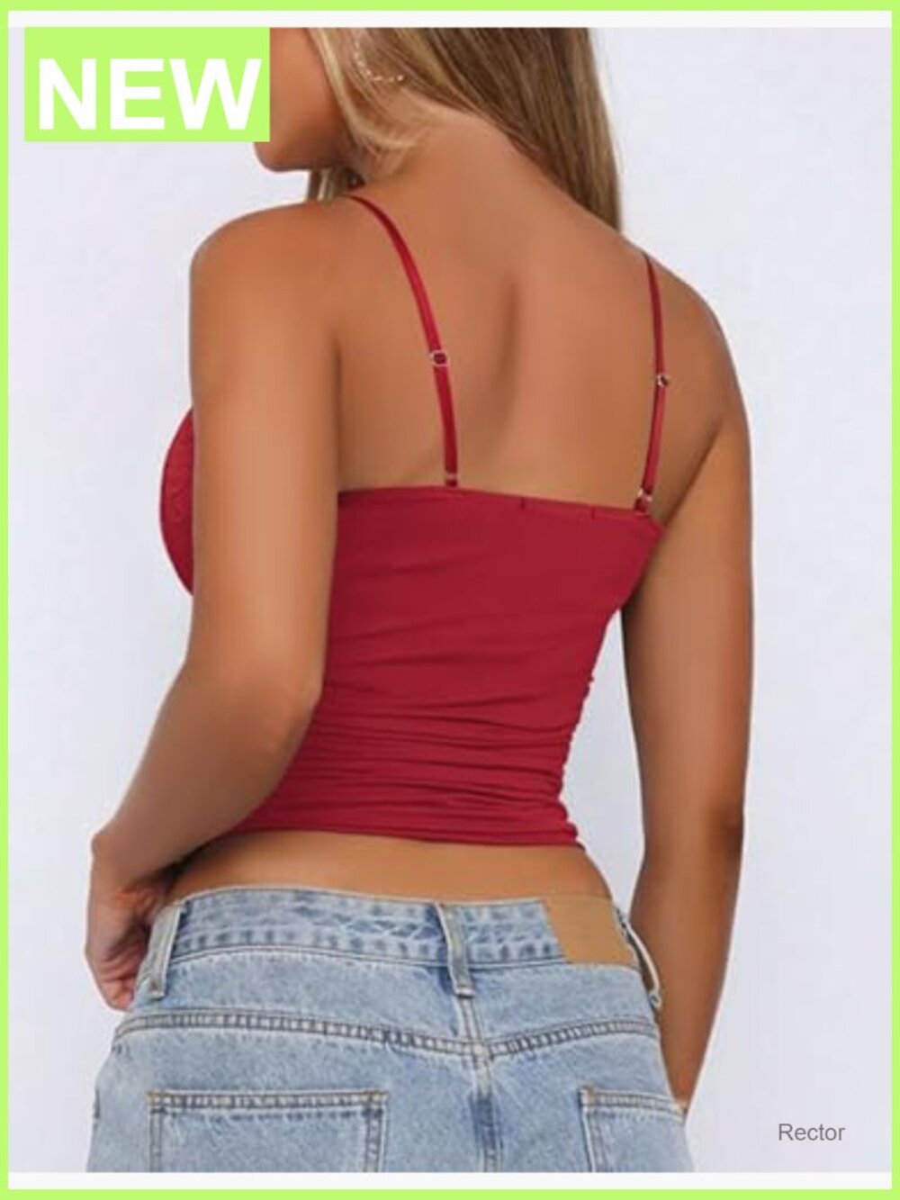 Sexy Lace Camisole Tank Top for Women Spaghetti Strap Going Out Top - Picture 2 of 7